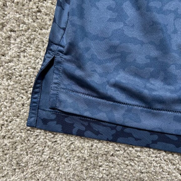 Peter Millar Mens Large Camouflage Print Polo Shirt Navy Blue - Picture 4 of 8